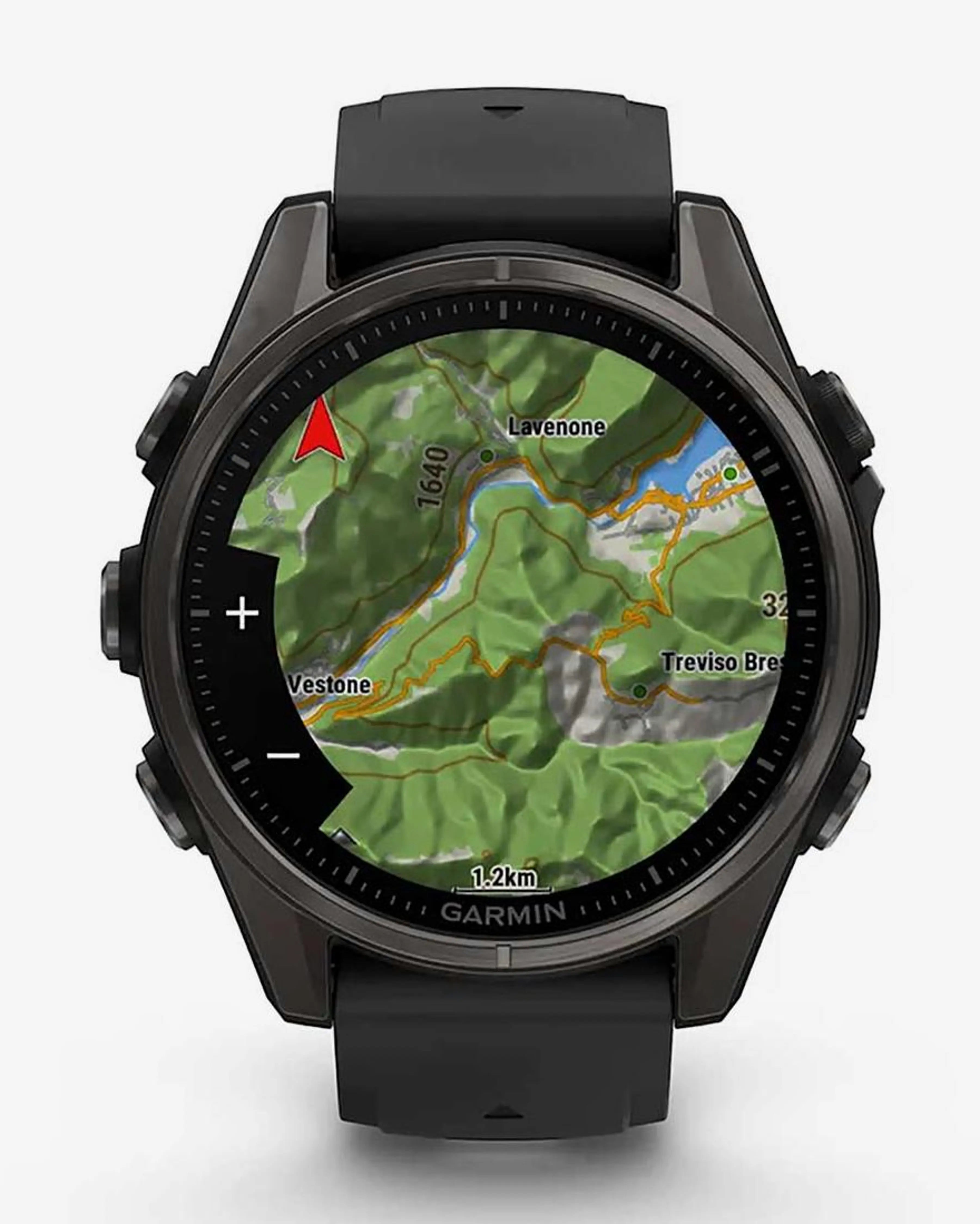 Garmin Fenix ​​​​8 AMOLED Sapphire 43mm Cinturino Nero Grigio Carbonio Titanio