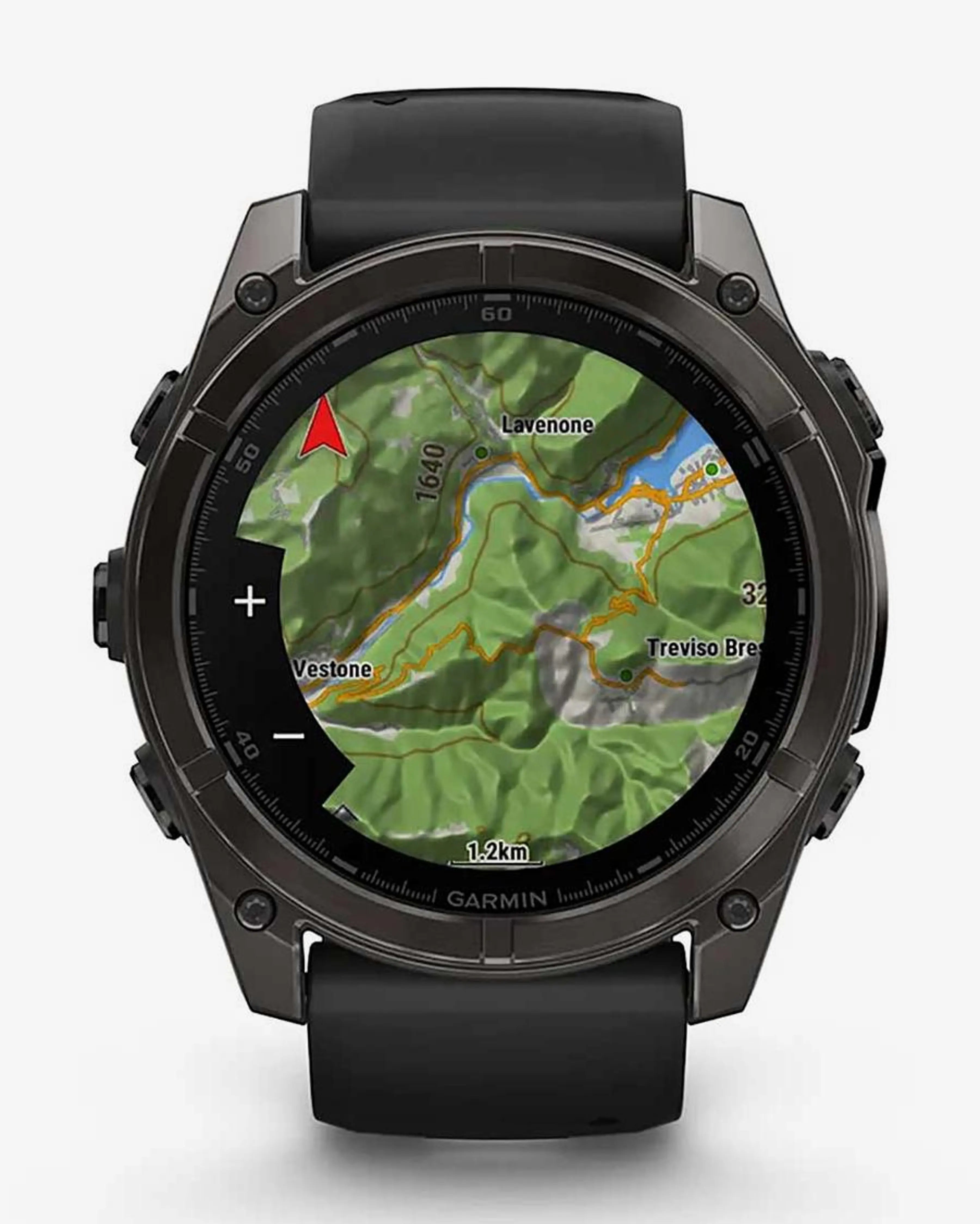 Garmin Fenix ​​​​8 AMOLED Sapphire 51mm Cinturino Nero Grigio Carbonio Titanio