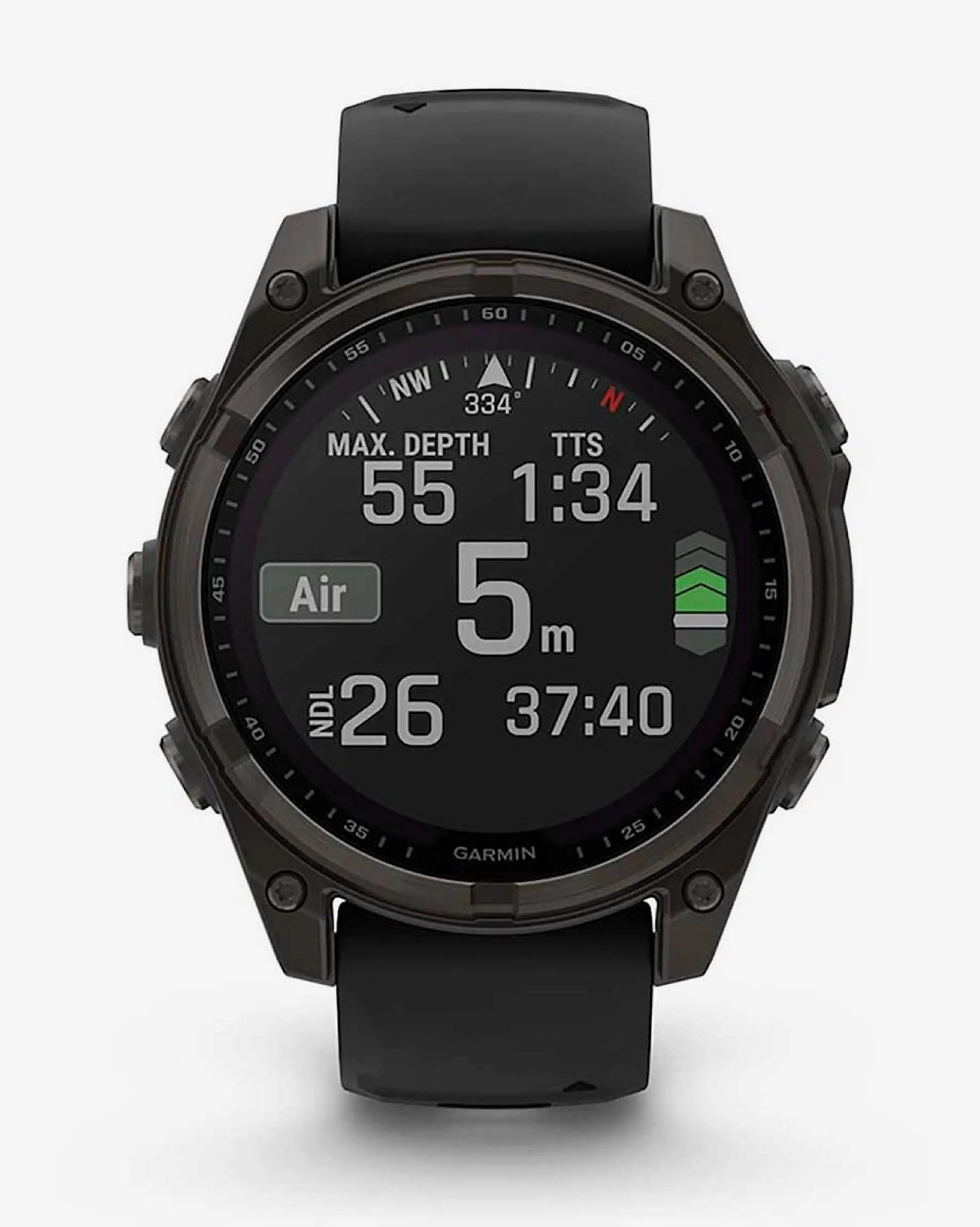 Garmin Fenix ​​​​8 Sapphire Solar 47mm Cinturino Nero Grigio Carbonio Titanio