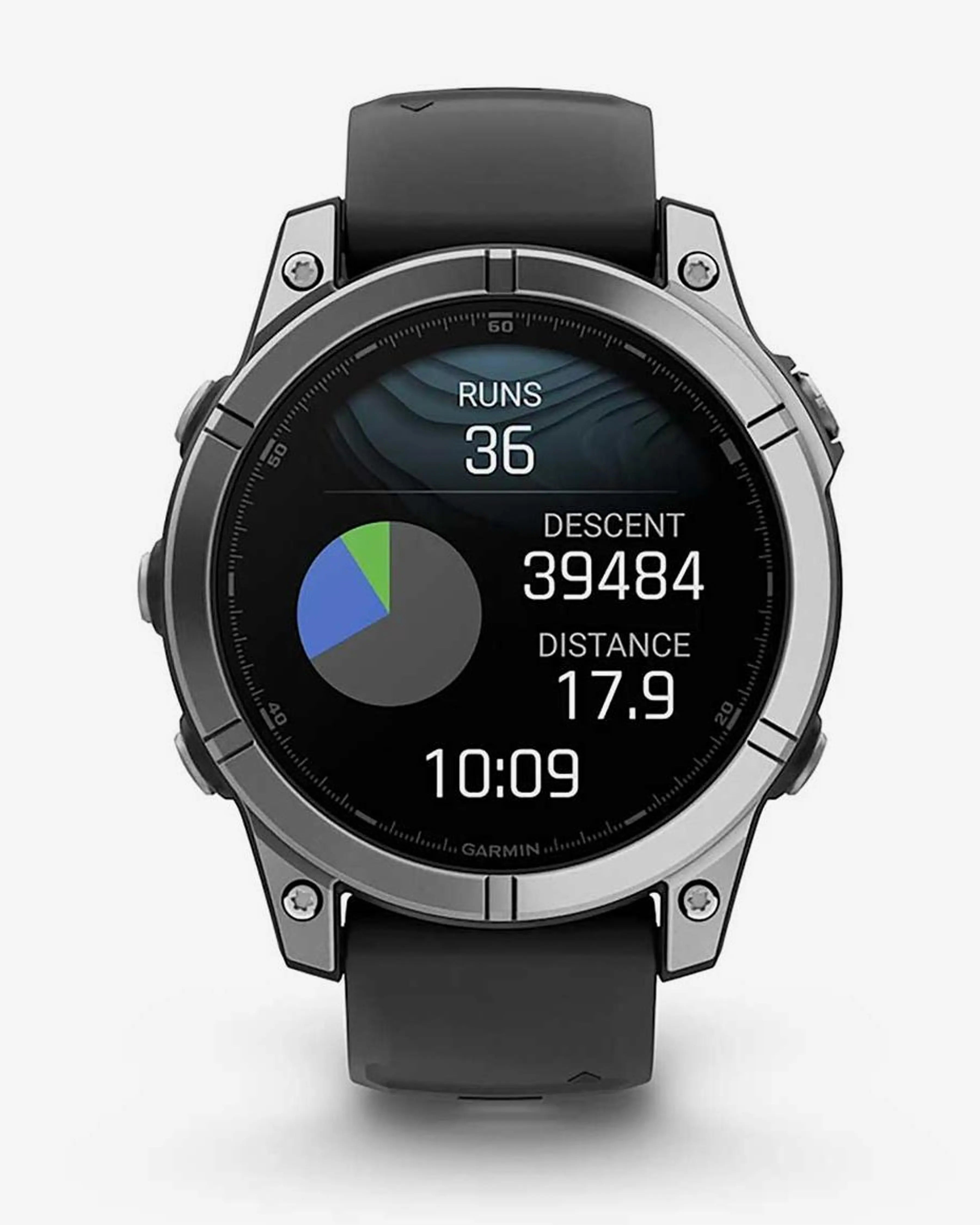 Cinturino nero grigio Garmin Fenix ​​​​E in acciaio inossidabile da 47 mm